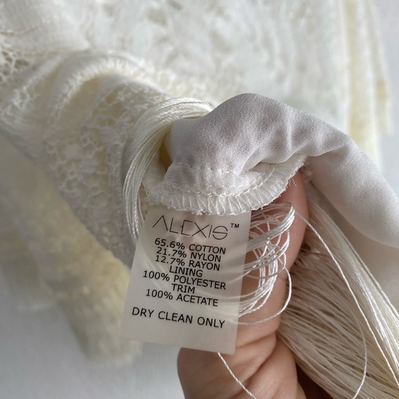 Alexis Fringe and Lace White Top - Picture 5 of 5